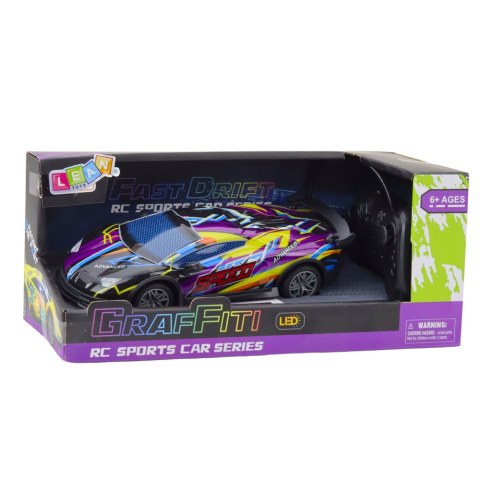 LEAN Toys Samochód Sportowy Zdalnie Sterowany RC Światła LED Fioletowy 1:22 LEAN Toys Samochód Sportowy Zdalnie Sterowany RC Światła LED Fioletowy 1:22