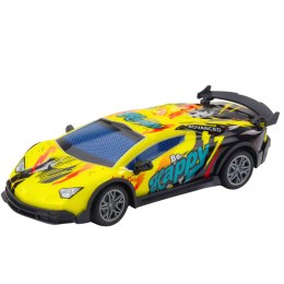 LEAN Toys Samochód Sportowy Zdalnie Sterowany RC Światła LED Żółty 1:22