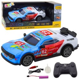 LEAN Toys Samochód Sportowy Zdalnie Sterowany RC Światła Para Wodna Niebieski 1:22