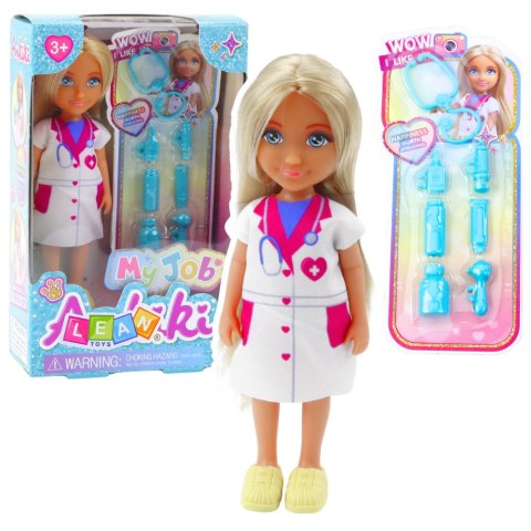 LEAN Toys Zestaw Mini Laleczka Ankiki Lekarz Z Akcesoriami Do Leczenia
