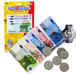 LEAN Zestaw Pieniądze Zabawkowe Euro Banknoty Monety Eurozawieszka