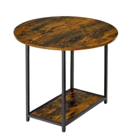 LEAN Zestaw Stolików Kawowych 2w1 Vintage Drewno Rustykalne 123x60x51cm LEAN Zestaw Stolików Kawowych 2w1 Vintage Drewno Rustykalne 123x60x51cm