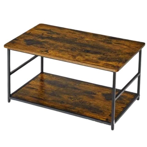 LEAN Zestaw Stolików Kawowych 2w1 Vintage Drewno Rustykalne 123x60x51cm LEAN Zestaw Stolików Kawowych 2w1 Vintage Drewno Rustykalne 123x60x51cm