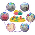 WOOPIE Piasek Kinetyczny 0,8 kg Zestaw w Koszyku z Foremkami + Basen