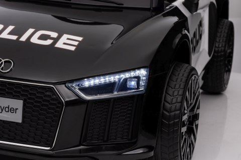 Audi R8 Policja na akumulator dla dzieci + Pilot + EVA + Wolny Start + MP3 LED Audi R8 Policja na akumulator dla dzieci + Pilot + EVA + Wolny Start + MP3 LED