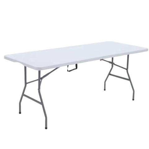 LEAN Stół Składany Z Blokadą Cateringowy Bankietowy Stolik Biały 180 x 74 cm LEAN Stół Składany Z Blokadą Cateringowy Bankietowy Stolik Biały 180 x 74 cm