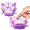 LEAN TOYS Gniotek Kocia Łapka Zabawka Antystresowa Sensoryczna Sierść Squishy Fioletowa