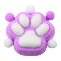 LEAN TOYS Gniotek Kocia Łapka Zabawka Antystresowa Sensoryczna Sierść Squishy Fioletowa