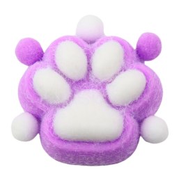 LEAN TOYS Gniotek Kocia Łapka Zabawka Antystresowa Sensoryczna Sierść Squishy Fioletowa