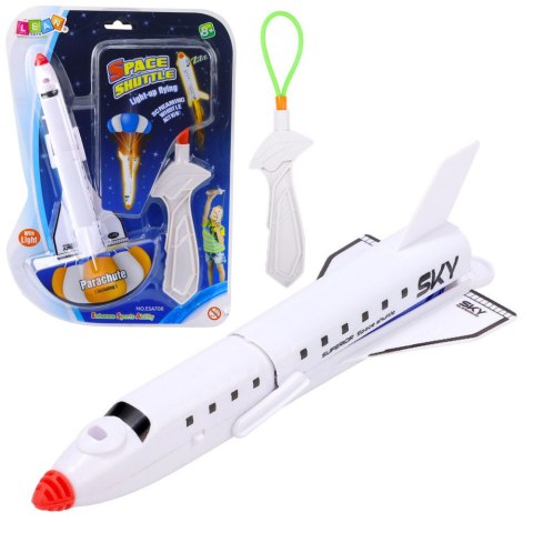 LEAN TOYS Statek Kosmiczny Ze Spadochronem Proca Światła Gra Sportowa Zręcznościowa LEAN TOYS Statek Kosmiczny Ze Spadochronem Proca Światła Gra Sportowa Zręcznościowa