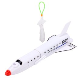 LEAN TOYS Statek Kosmiczny Ze Spadochronem Proca Światła Gra Sportowa Zręcznościowa