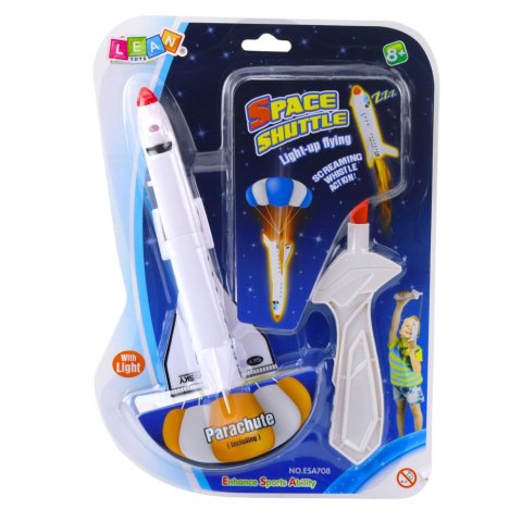 LEAN TOYS Statek Kosmiczny Ze Spadochronem Proca Światła Gra Sportowa Zręcznościowa LEAN TOYS Statek Kosmiczny Ze Spadochronem Proca Światła Gra Sportowa Zręcznościowa