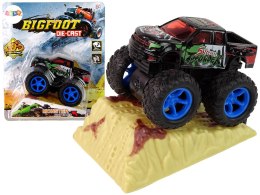 LEAN Toys Auto Resorak Z Naciągiem Monster Truck Big Foot Gumowe Opony Rampa