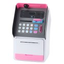 LEAN Toys Bankomat Sejf Skarbonka Kod PIN Karta Bankomatowa Różowy