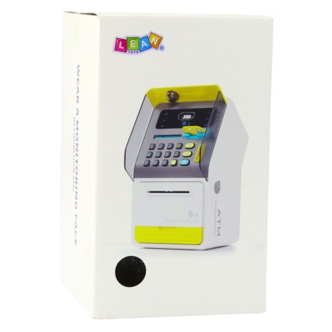 LEAN Toys Bankomat Sejf Skarbonka Kod PIN Karta Bankomatowa Różowy LEAN Toys Bankomat Sejf Skarbonka Kod PIN Karta Bankomatowa Różowy