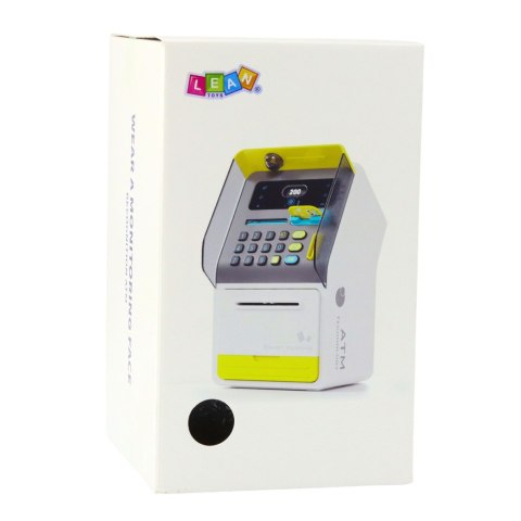 LEAN Toys Bankomat Sejf Skarbonka Kod PIN Karta Bankomatowa Żółty LEAN Toys Bankomat Sejf Skarbonka Kod PIN Karta Bankomatowa Żółty