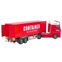 LEAN Toys Ciężarówka Transportowa Z Kontenerem Światła Dźwięki Czerwona