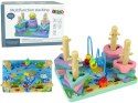 LEAN Toys Drewniane Klocki Sorter Morski Świat Koraliki Edukacyjne