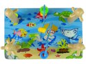 LEAN Toys Drewniane Klocki Sorter Morski Świat Koraliki Edukacyjne