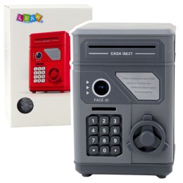 LEAN Toys Elektroniczny Sejf Bankomat Skarbonka Na PIN Dla Dzieci Szary
