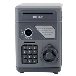 LEAN Toys Elektroniczny Sejf Bankomat Skarbonka Na PIN Dla Dzieci Szary