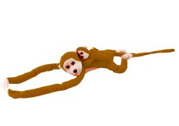 LEAN Toys Maskotka Pluszowa Małpka z Dzieckiem Ciemno Brązowa 90 cm