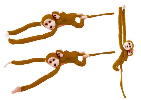 LEAN Toys Maskotka Pluszowa Małpka z Dzieckiem Ciemno Brązowa 90 cm LEAN Toys Maskotka Pluszowa Małpka z Dzieckiem Ciemno Brązowa 90 cm