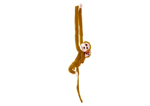 LEAN Toys Maskotka Pluszowa Małpka z Dzieckiem Ciemno Brązowa 90 cm LEAN Toys Maskotka Pluszowa Małpka z Dzieckiem Ciemno Brązowa 90 cm