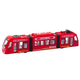 LEAN Toys Metro Miejskie Otwierane Drzwi Światła Dźwięki Czerwone 1:16