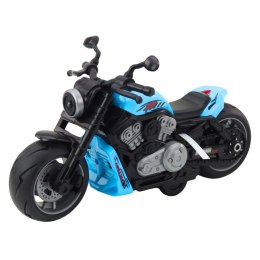 LEAN Toys Motocykl Zabawkowy Na Baterie Napęd Światła Dźwięki Niebieski