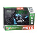 LEAN Toys Motocykl Zabawkowy Na Baterie Napęd Światła Dźwięki Niebieski