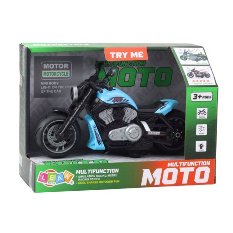 LEAN Toys Motocykl Zabawkowy Na Baterie Napęd Światła Dźwięki Niebieski LEAN Toys Motocykl Zabawkowy Na Baterie Napęd Światła Dźwięki Niebieski