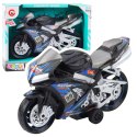 LEAN Toys Motor Wyścigowy Ścigacz Napęd Światła Dźwięki Czarno-Niebieski