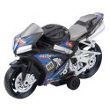 LEAN Toys Motor Wyścigowy Ścigacz Napęd Światła Dźwięki Czarno-Niebieski