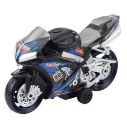 LEAN Toys Motor Wyścigowy Ścigacz Napęd Światła Dźwięki Czarno-Niebieski