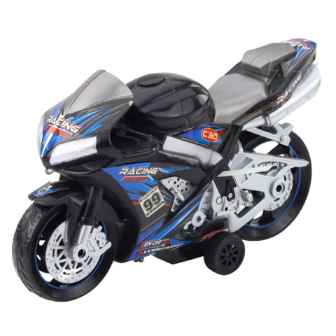 LEAN Toys Motor Wyścigowy Ścigacz Napęd Światła Dźwięki Czarno-Niebieski LEAN Toys Motor Wyścigowy Ścigacz Napęd Światła Dźwięki Czarno-Niebieski