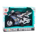 LEAN Toys Motor Wyścigowy Ścigacz Napęd Światła Dźwięki Czarno-Niebieski