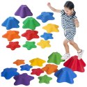 LEAN Toys Ścieżka Sensoryczna Kamienie 3 Rozmiary 6 Kamieni Kolorowe