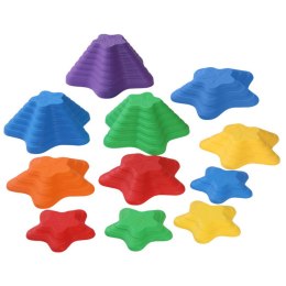 LEAN Toys Ścieżka Sensoryczna Kamienie 3 Rozmiary 6 Kamieni Kolorowe