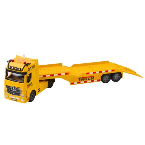 LEAN Toys Zestaw Ciężarówka Laweta Koparka Gąsienicowa Światła Dźwięki Żółta LEAN Toys Zestaw Ciężarówka Laweta Koparka Gąsienicowa Światła Dźwięki Żółta