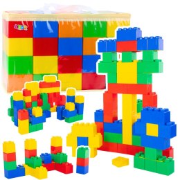 LEAN Toys Zestaw Duże Klocki Konstrukcyjne W Torbie Kolorowe 28,5x9x9 cm 20el.