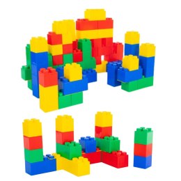 LEAN Toys Zestaw Duże Klocki Konstrukcyjne W Torbie Kolorowe 28,5x9x9 cm 20el.