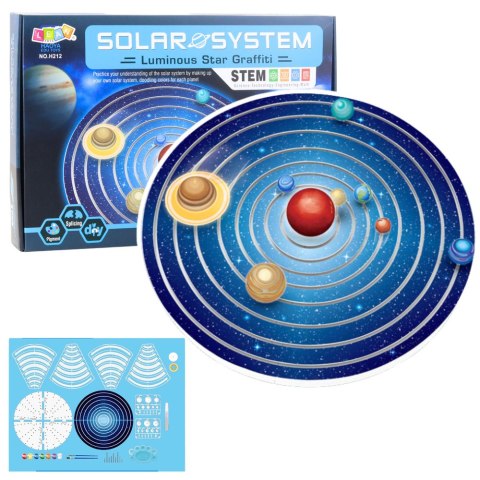 LEAN Toys Zestaw Edukacyjny Plastyczny Układ Słoneczny Planety DIY LEAN Toys Zestaw Edukacyjny Plastyczny Układ Słoneczny Planety DIY