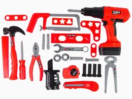 LEAN Toys Zestaw Majsterkowicza Wkrętarka Na Baterie Młotek Piła