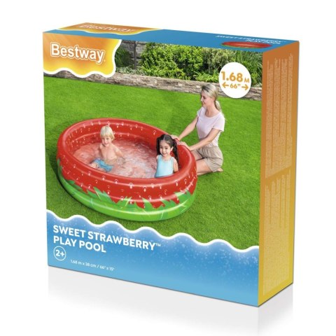 Basen Słodka Truskawka dla dzieci 2+ Brodzik 160x38cm BESTWAY + Łatka naprawcza Basen Słodka Truskawka dla dzieci 2+ Brodzik 160x38cm BESTWAY + Łatka naprawcza