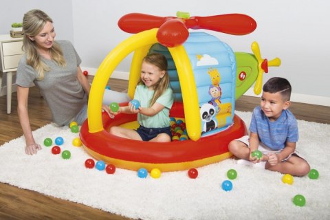 Dmuchany Kojec Fisher-Price dla dzieci Brodzik Helikopter BESTWAY 155x102x91cm + Piłeczki Dmuchany Kojec Fisher-Price dla dzieci Brodzik Helikopter BESTWAY 155x102x91cm + Piłeczki