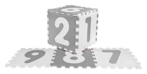 Mata biało-szara 96 cm x 96 cm z 9 Puzzli dla dzieci 10m+ Wyjmowane cyfry litery + Pianka EVA + Powłoka antybakteryjna Ag+ Mata biało-szara 96 cm x 96 cm z 9 Puzzli dla dzieci 10m+ Wyjmowane cyfry litery + Pianka EVA + Powłoka antybakteryjna Ag+